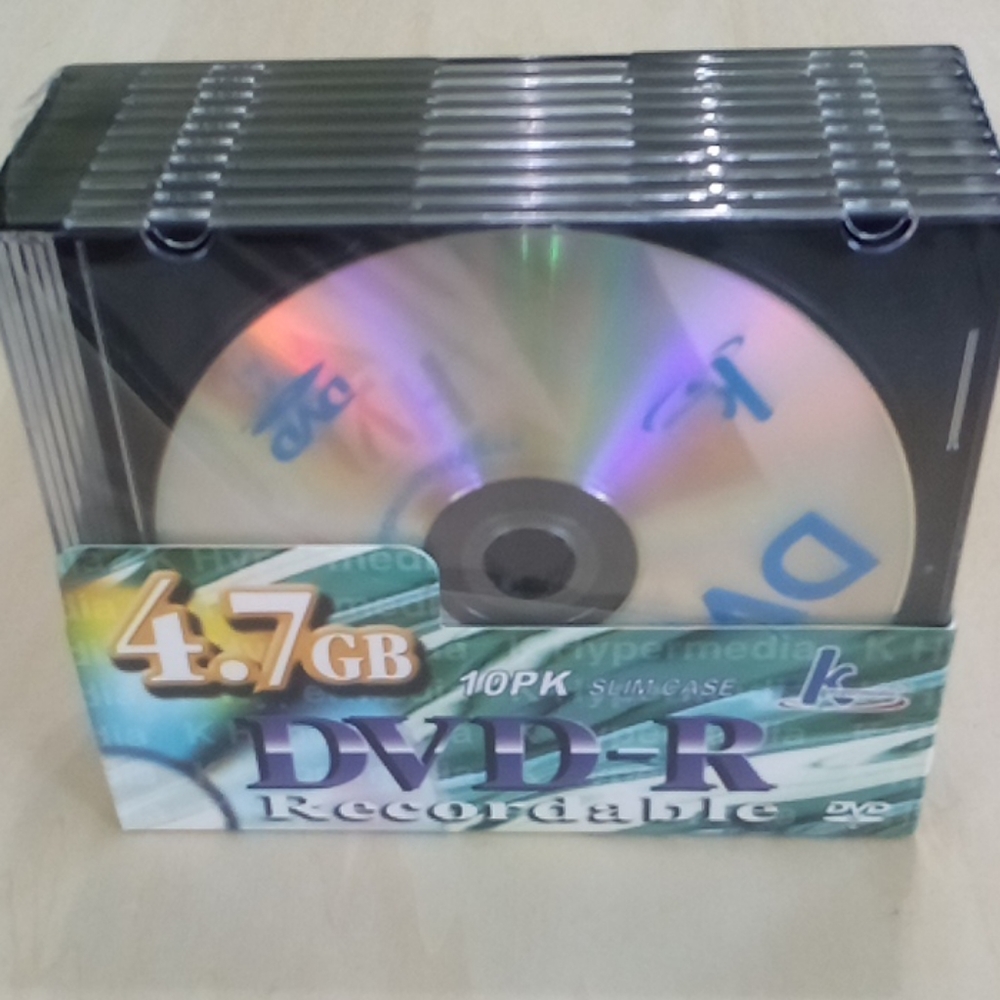 2/$20 NEW KHypermedia DVD+R Slim 10 Pack